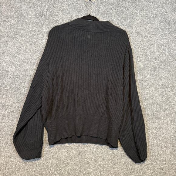 Rhone Sweater Womens Large Black Balloon Sleeve Oversized Bohemian Pullover - Picture 6 of 7